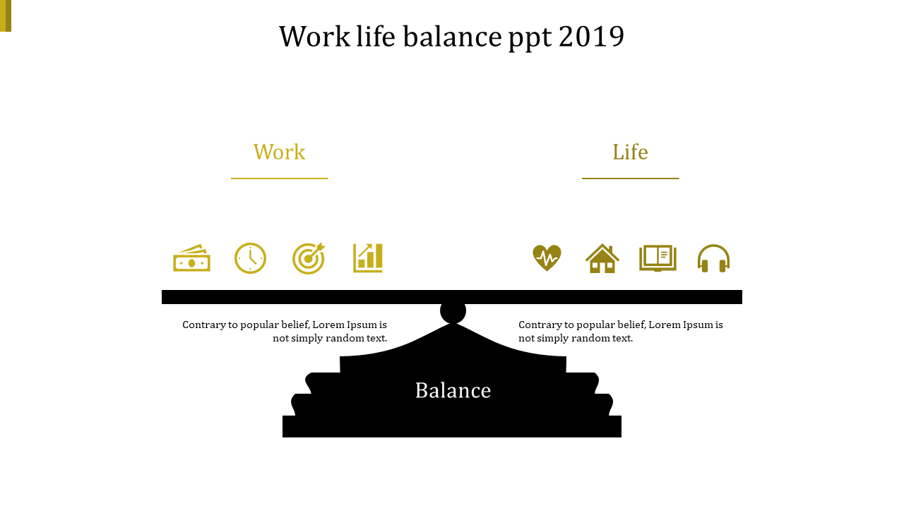 work life balance ppt 2019-yellow